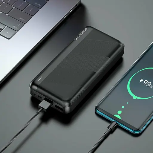Портативний зарядний пристрій для телефону Power bank Borofone BJ27A Pindar 10.5W 20000 mAh Чорний - фото 4