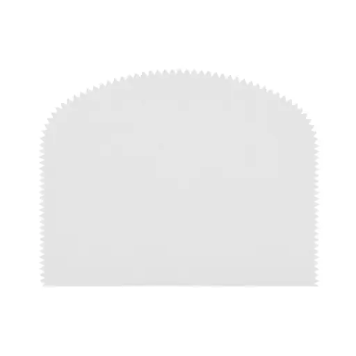 Шпатель скребок кондитерский зубчатый для торта, крема и глазури, Kitchen Master Белый 86159 - фото 5