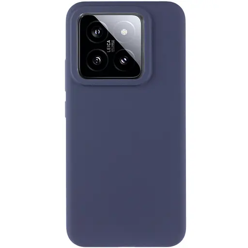 Чохол Silicone Cover Lakshmi (AAA) для Xiaomi 14 Pro Темно-синій / Midnight blue - фото 2