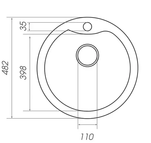 Кухонная мойка Platinum 480 TURAS (SP000025037) - фото 5
