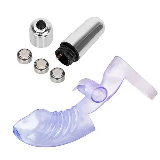 Вибратор на палец SexFinger силиконовый с вибрацией для женщин 16 см серый - фото 2