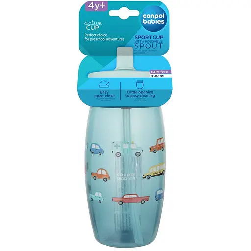 Бидончик Canpol babies со сложным носиком 400 мл автомобили голубой (56/618_blu) - фото 5