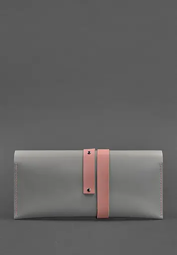 Кожаный женский тревел-кейс Voyager 1.0 Серый с розовым - фото 4