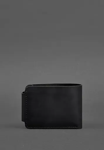 Чоловіче шкіряне портмоне Zeus 9.0 чорне Crazy Horse - фото 4