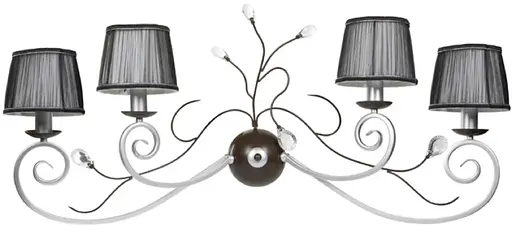 Бра 4x40W, E14, 90998 метал хром./тканина