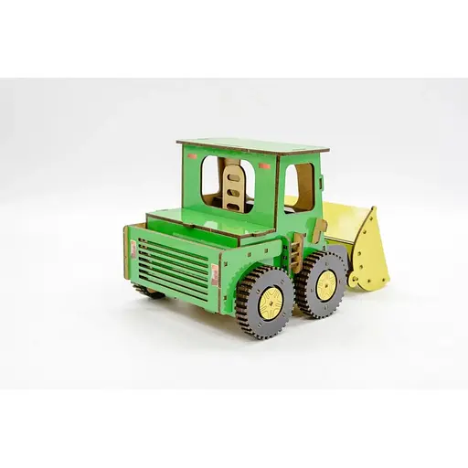 Детский деревянный 3D конструктор Бульдозер PuzzleOk Puz-26918 91 деталь - фото 3