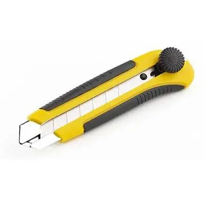 Нож выдвижной Сила 25 мм обрезиненный винтовой замок