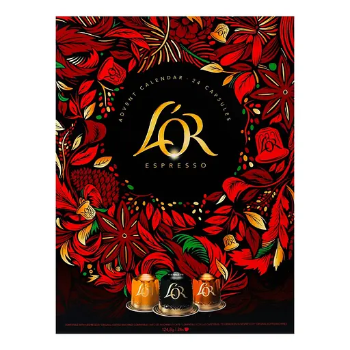 Набір кави натуральної смаженої меленої в капсулах Адвент календар L’OR к / у 24 х 5.2 г