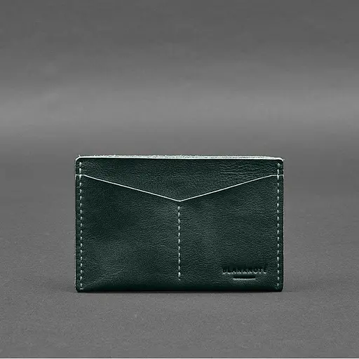 Кожаная обложка-органайзер для документов 6.2 зеленый краст - фото 8