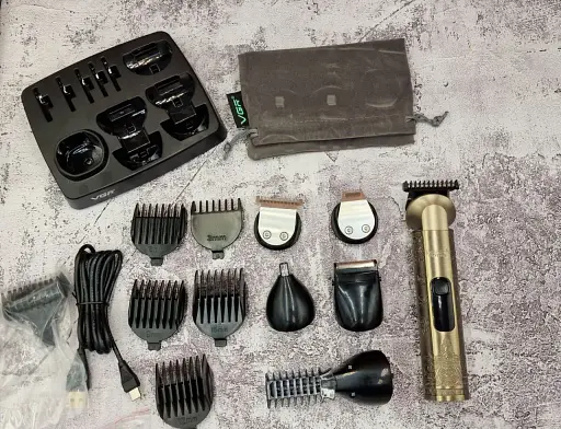 Многофункциональный набор для стрижки VGR V-109 (6 в 1, Водонепроницаемый, LED-дисплей) - фото 2