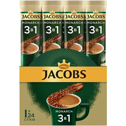 Напій кавовий Jacobs Monarch 3 в 1, 15 г (764878) - фото 3