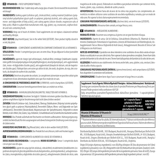Витамин BiotechUSA Vitamine D3 120 таблеток - фото 2