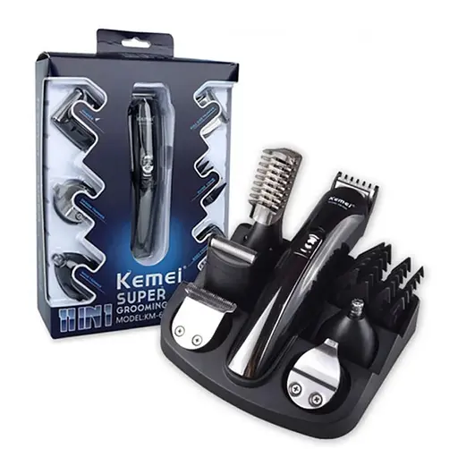 Машинка для стрижки Бритва Тример Kemei KM-600 11 в 1 Стайлер з підставкою - фото 6