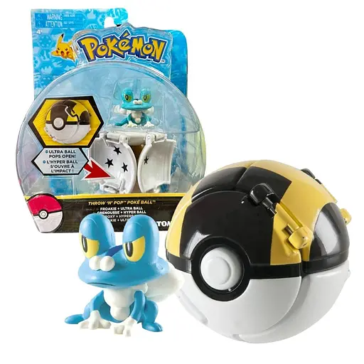 Игровая фигурка Tomy Throw Поп Poke Ball Pokemon Фроки с покеболом 5 см - фото 2