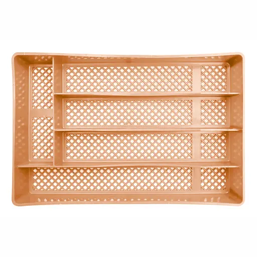 Лоток для столовых приборов с 5 отделениями пластиковый 32 × 22 × 5,5 см Коричневый 88029 - фото 2