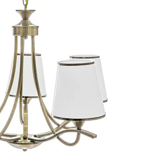 Люстра подвесная Brille прованс с абажуром E27 60W BZ (LK-621S/5) - фото 3