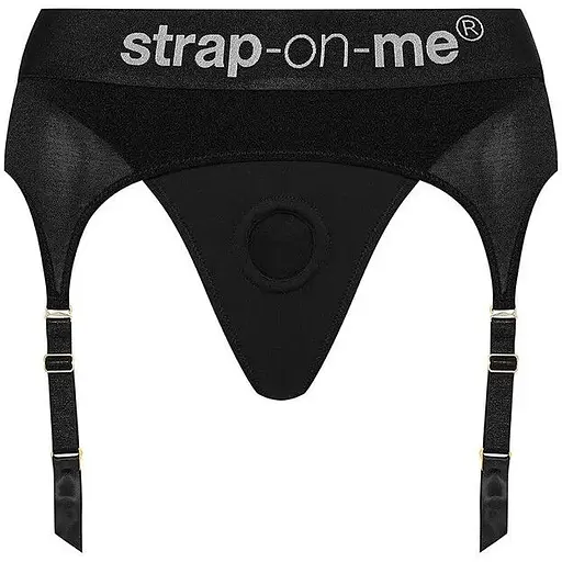 Труси для страпону з підв'обов'язками для панчіх Strap-On-Me REBEL HARNESS - M