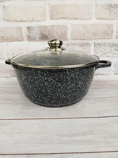 Кастрюля Styleberg с гранитным антипригарным покрытием 3.2л 22см ST-3022 Черная - фото 4