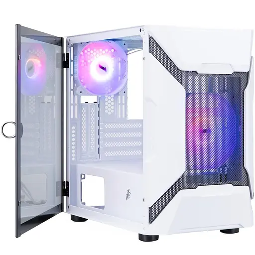 Корпус 1stPlayer D3-A-WH-1F7-14-W-1F7-W White без БЖ - фото 1