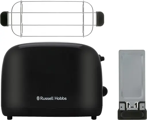 Тостер Russell Hobbs Colours Plus 1600 Вт нержав. подогрев разморозка черный - фото 2