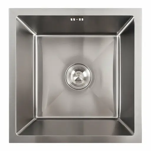Кухонная мойка нержавейка СМ 44x44 Platinum Handmade (монтаж под столешницу), Нержавеющая сталь - фото 1