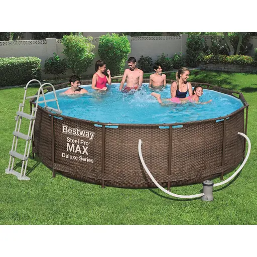 Басейн каркасний 56709 фільтр-насос, сходи, в коробці - фото 5