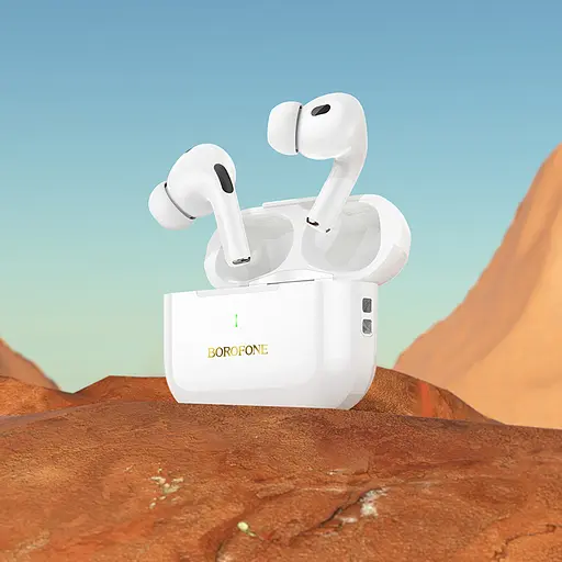 Бездротові навушники BOROFONE BW59 Plus True wireless ANC noise reduction BT headset White - фото 7