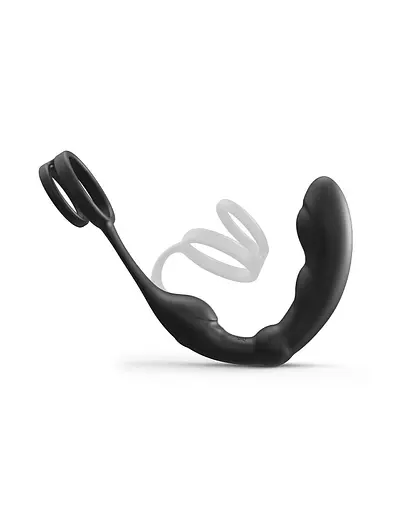 Эрекционное кольцо со стимулятором простаты Dorcel P- Ring 18 см черный - фото 4