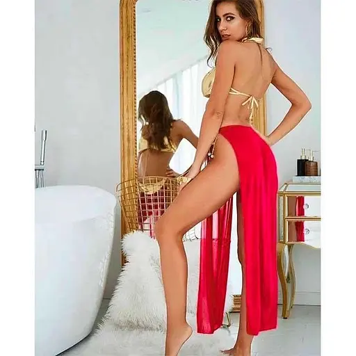 Танцювальний костюм зі Сходу створіть свій незабутній виступ S/M/L Червоний K0507-2 - фото 5