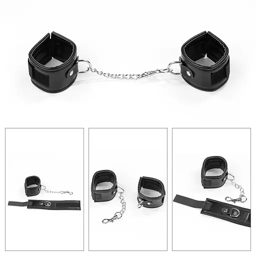 BDSM набір Lovetoy Deluxe Bondage Kit 3 шт. чорний - фото 3
