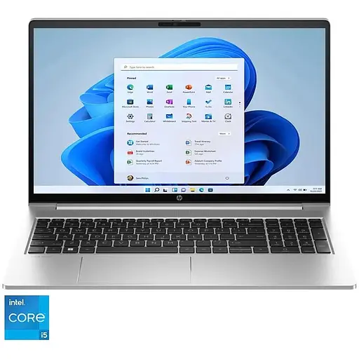 Ноутбук HP ProBook 450 G10 с процессором Intel Core i5-1335U 4.6 GHz, 15.6", Full HD, IPS, 16GB DDR4 RAM, 512GB SSD, Intel UHD графикой, Windows 11 Pro, Pike серебристый