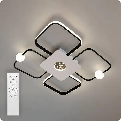 Люстра світлодіодна 517 Dlight з пультом 55 Вт Білий+Чорний (02052) - фото 2