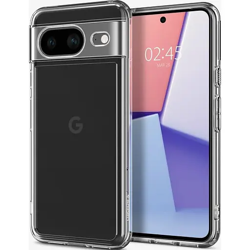 Оригиинальный противоударный чехол Spigen Ultra Hybrid для Google Pixel 8 (6.2") Clear ACS06278 прозрачный 