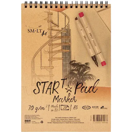 Альбом для маркеров на спирали STAR T 75г/м² 20л SM-LT Art - фото 1