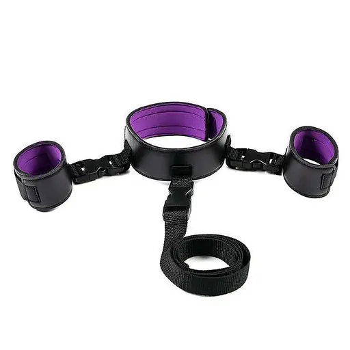 БДСМ бандажний набір з 12 предметів фіолетовий - фото 5