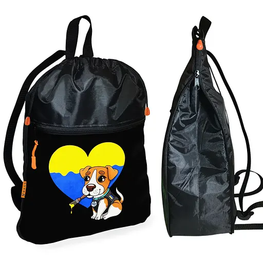 Рюкзак-мішок для взуття, спортивної форми Пес Патрон дитяча сумка для змінки з розширювачем (01357)