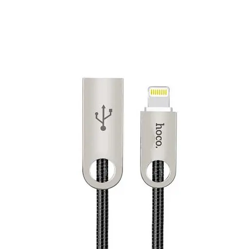 USB-кабель Hoco U8 Metal Lightning 1 м серебристый - фото 1