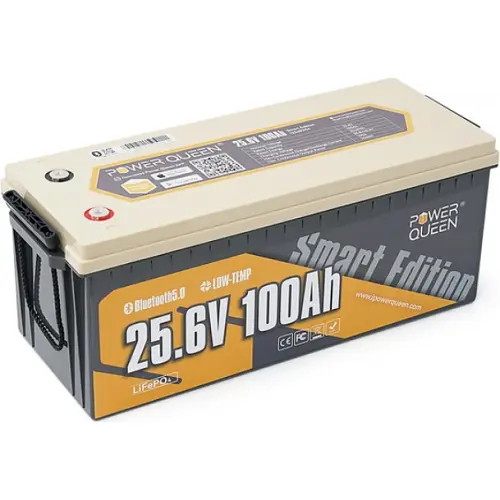 Аккумулятор Power Queen LiFePO4 24V 100Ah BT, 2560Wh, BMS 100A