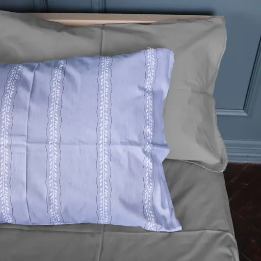 Наволочка MirSon Сатин 22-1378 Silver Vine  50х70 см сіра (2200010476262)