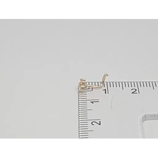 Золотая серьга-пирсинг в нос Dear с фианитами. 1039.1 - фото 5