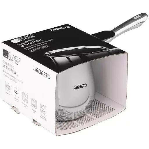Турка Ardesto Black Mars нержавеющая сталь 10 см 0.64 л (AR0864S) - фото 3
