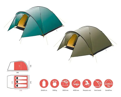 Намет Grand Canyon Topeka 3 Capulet Olive (330026) (DAS301591) - фото 11