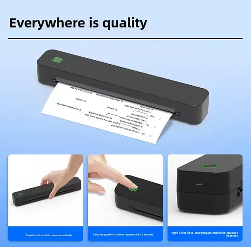 Беспроводной портативный термопринтер А4 - фото 3