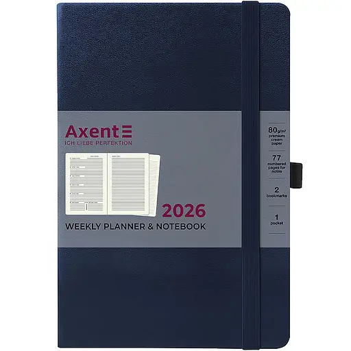 Еженедельник Axent 2026 Prime Strong 145 x 210 мм синий (8507-26-02-A) - фото 2