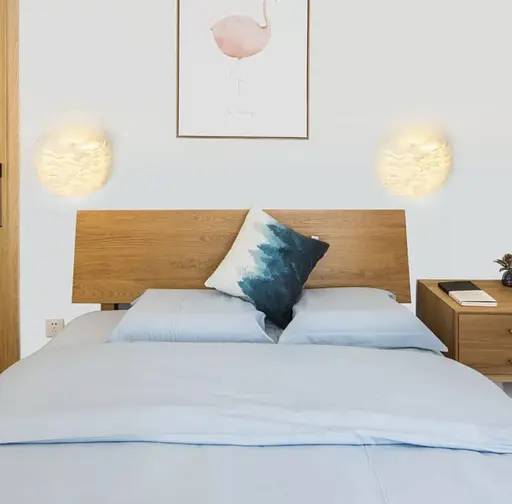 Настінний світильник із натурального білого пірʼя Line F WJU 83 WT - фото 6