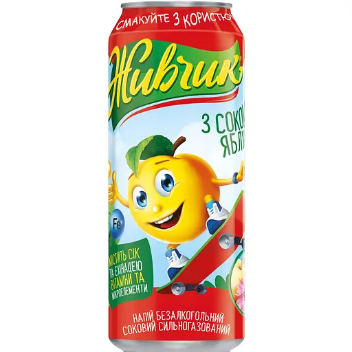 Напій Живчик Яблуко 0.5 л з/б