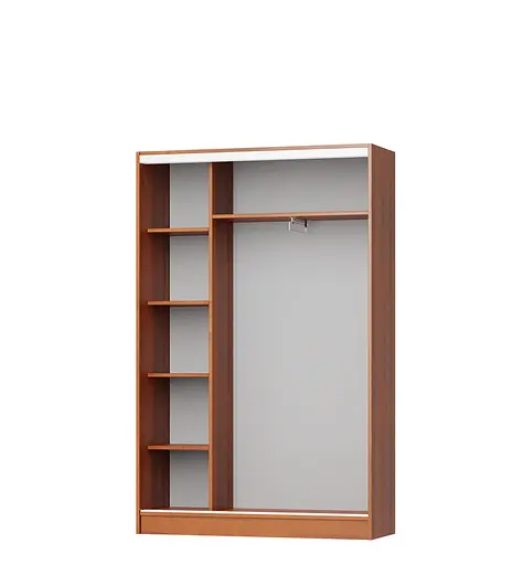 Шафа-купе дводверна MebelStar Стандарт AL ДСП/Дзеркало 130x45x210 см Кашемір (MBS-2381) - фото 2