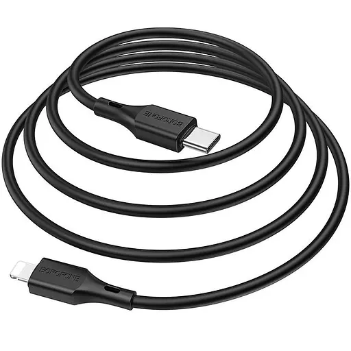 Кабель для быстрой зарядки iPhone 11, 12, 13 Borofone BX49 Cool pd 20w USB-C - Lightning 3A 1 м - фото 1