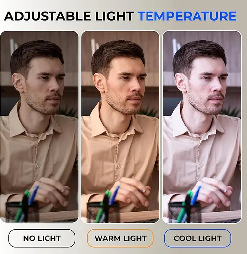 Освещение для видеоконференций HumanCentric: свет для веб-камеры для передачи, светодиодный монитор и свет для ноутбука - фото 4