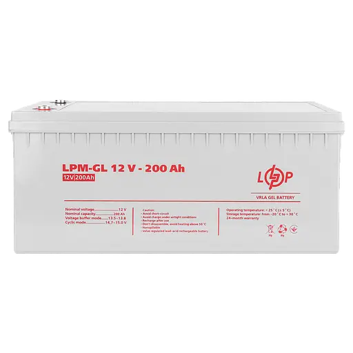 Аккумулятор гелевой LPM-GL 12V-200 Ah - фото 4